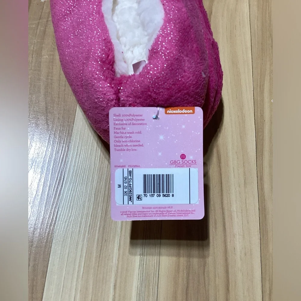 Girl's Jojo Siwa Slipper Socks Size M (Shoe Size 9-2.5)